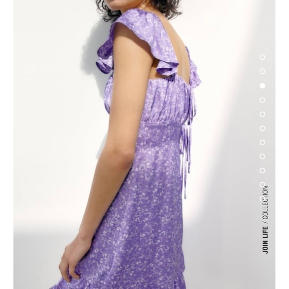 NEW Zara lilac satin effect dress - Picture 3 of 11